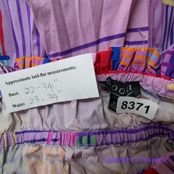 Eloqui Shift Dress Smocked Bodice Empire Gathered Color Block Midi plus size 20‎ - Picture 13 of 14